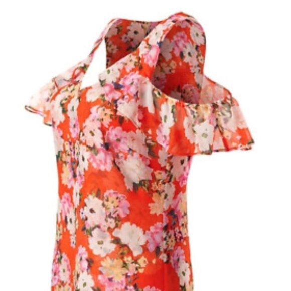 CAbi Lush Cold Shoulder Ruffle Blouse #5352 Size XS - Picture 2 of 6